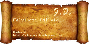 Felvinczi Dávid névjegykártya